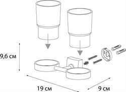 Подстаканник FIXSEN Kvadro двойной FX-61307 - фото 81709