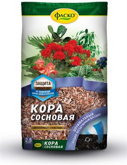 Кора сосновая Цветочное Счастье, 2,5л. Фаско - фото 81733