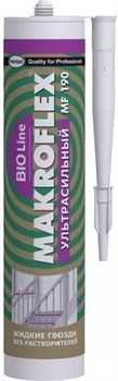 Клей монтажный MAKROFLEX Bio line MF 190 Ультрасильный с пов. прочностью креп., картридж 280г, проз. - фото 81911