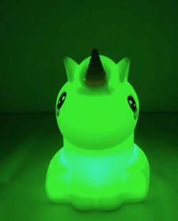Светильник ARTSTYLE Единорог светодиодный аккумуляторный, силиконовый с RGB-подсветкой, средний 1Вт - фото 81916