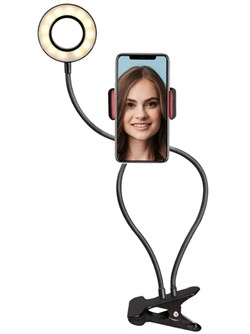 Светильник ARTSTYLE светодиодный настольный кольцевой, на штативе, с регулир. ярк. и цв.,черный 12Вт - фото 81929