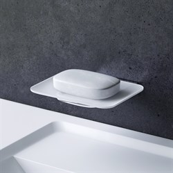 Мыльница AM.PM Inspire 2,0 стеклянная, с настенным держателем, хром A50A34200 - фото 82015