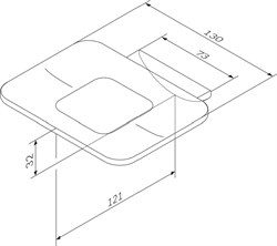 Мыльница AM.PM Inspire 2,0 стеклянная, с настенным держателем, хром A50A34200 - фото 82017