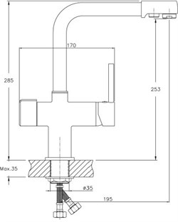 Смеситель HAIBA для кухни с подключением фильтра питьевой воды, белый HB70088-8 - фото 82125