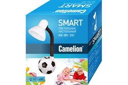 Светильник настольный Camelion KD-381 C01 белый Мяч 230В, 40Вт, E27 12607 - фото 82539