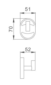 Крючок HAIBA одинарный, хром HB1905-1 - фото 82615