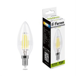 Лампа светодиодная Feron 5W 230V E14 4000K LB-58 25573 - фото 82797