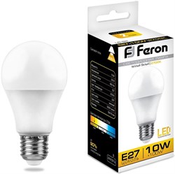 Лампа светодиодная Feron 10W 230V E27 2700К A60 25457 - фото 82895