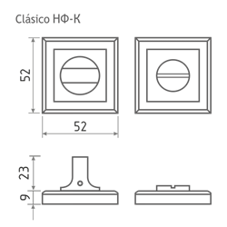 Накладка НОРА-М под фиксатор НФ-К (белый) - фото 83072