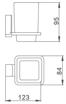 Держатель HAIBA стакана для зубных щеток, матовое стекло HB8806 - фото 83108
