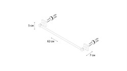 Полотенцедержатель FIXSEN трубчатый (60 см.) FX-11101 - фото 83142