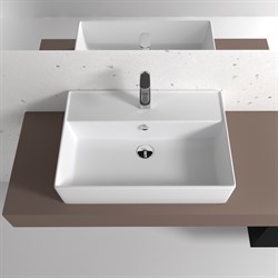 Умывальник на столешницу Novel Slim 60*35 белый - фото 83185