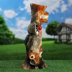 Фигура садовая КЕРАМИКА РУЧНОЙ РАБОТЫ Сова Welcome, 60см 6755993 - фото 83207