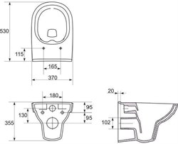 Унитаз подвесной CITY Clean On DPL EO slim с крышкой дюропласт микролифт - фото 83215