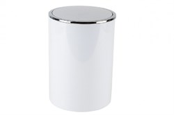 Урна PRIMANOVA LENOX с крышкой, белый M-E35-01 - фото 83236
