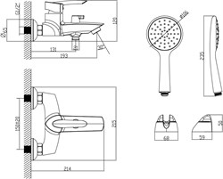 Смеситель LEMARK MARS для ванны LM3514C - фото 83251