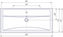 Умывальник мебельный Фостер 100см белый - фото 83314