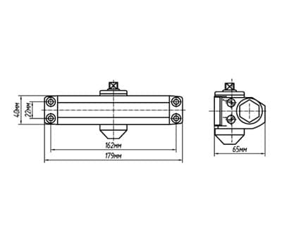 Доводчик ФЗ (15-25кг) коричневый - фото 8335