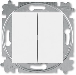 Переключатель ABB LEVIT 2-клавишный, белый/белый 2CHH595245A6003 - фото 83383