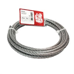 Трос СТРОЙБАТ стальной DIN 3055 5мм (белый цинк 5 м) 324240 - фото 83401