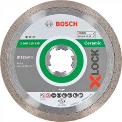 Диск алмазный BOSCH X-LOCK Standard for Ceramic 125*22,23*1,6*7мм 2608615138 - фото 83514