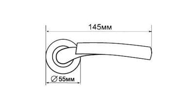 Ручка дверная PALLADIUM REVOLUTION Alice GP/CP - фото 8357