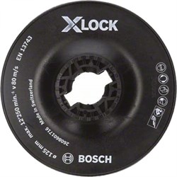Тарелка BOSCH опорная с зажимом X-LOCK 125мм жесткая 2608601716 - фото 83626