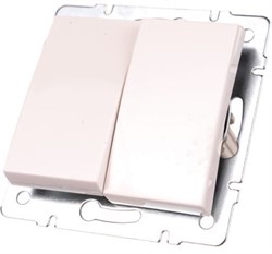 Выключатель LEZARD RAIN двойной белый 703-0288-101 - фото 83647