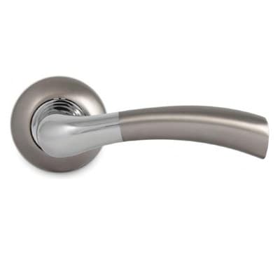 Ручка дверная PALLADIUM СITY A Brezza SN/CP - фото 8381