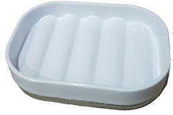 Мыльница PRIMANOVA LENOX овальная, D13*3см, пластик, белый M-E32-01/1 - фото 83882