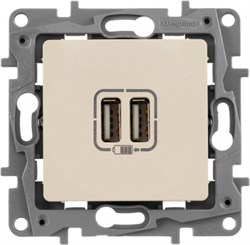 Розетка LEGRAND Etika с USB 672394 слоновая кость - фото 83990