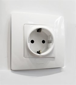 Розетка LEGRAND Etika 2К+З на винтах (белый) 672221 - фото 84051