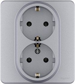 Розетка LEGRAND INSPIRIA 2*2К+3 алюминий 673752 - фото 84078
