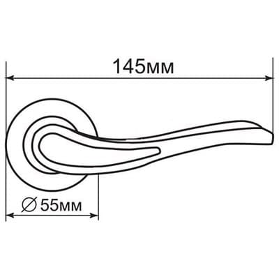Ручка дверная PALLADIUM REVOLUTION Sofia SN/CP - фото 8407