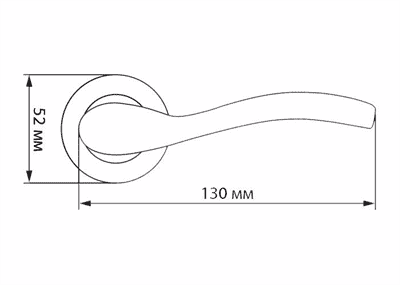 Ручка дверная PALLADIUM СITY A Celeste GP - фото 8416