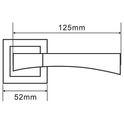 Ручка дверная PALLADIUM СITY A Trevi SN/CP - фото 8419