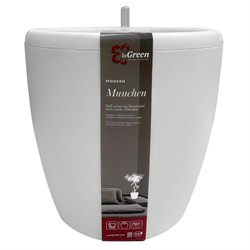 Горшок Munchen D210 с автополивом, с внутренней вставкой, круглый 3,4л Белый IG622111048 - фото 84342