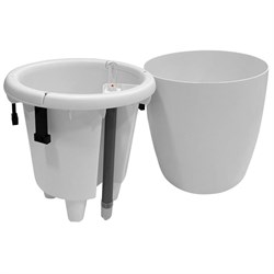 Горшок Munchen D250/9л с автополивом, с внутренней вставкой, круглый 6,2л Молочный шоколад IG6222110 - фото 84344