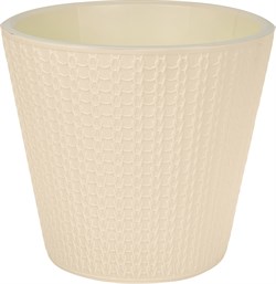 Горшок для цветов IDILAND Velvet D160мм, 1,6л, светло-бежевый 221602825/01 - фото 84355