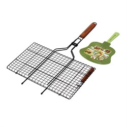 Решетка-гриль GREEN WAY с антипригарным покрытием+вилка 360*265мм 40ДАП-1-ZDBA - фото 84446