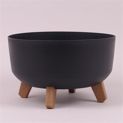 Горшок цветочный GRACIA Low антрацит DGRL240L-S433 - фото 84541