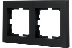 Рамка LEZARD VESNA 2-ая горизонтальная, черная матовая 742-4200-147 - фото 84576