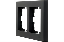 Рамка LEZARD VESNA 2-ая горизонтальная, черная матовая 742-4200-147 - фото 84577