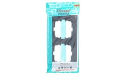 Рамка LEZARD VESNA 2-ая горизонтальная, черная матовая 742-4200-147 - фото 84578