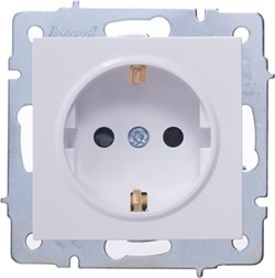 Розетка LEZARD VESNA с защитой от детей, бакалит, белая 742-0288-124B (механизм) - фото 84703