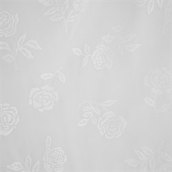 Штора вуаль 300*260см с тиснением роза 10160 белый - фото 84793