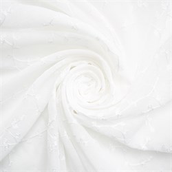 Шторы тюль с вышивкой 300*275 Цветок молочный 46333 - фото 84883