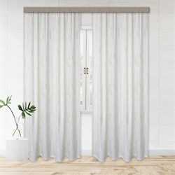 Шторы портьерные Жаккард Фиалка 190*275 2шт молочные 100064 - фото 85027