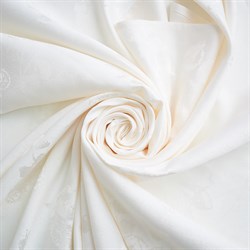 Шторы портьерные Жаккард Фиалка 190*275 2шт молочные 100064 - фото 85030