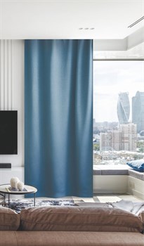 Штора портьерная жаккард однотонный синий 190*275 2шт. 106296 - фото 85055